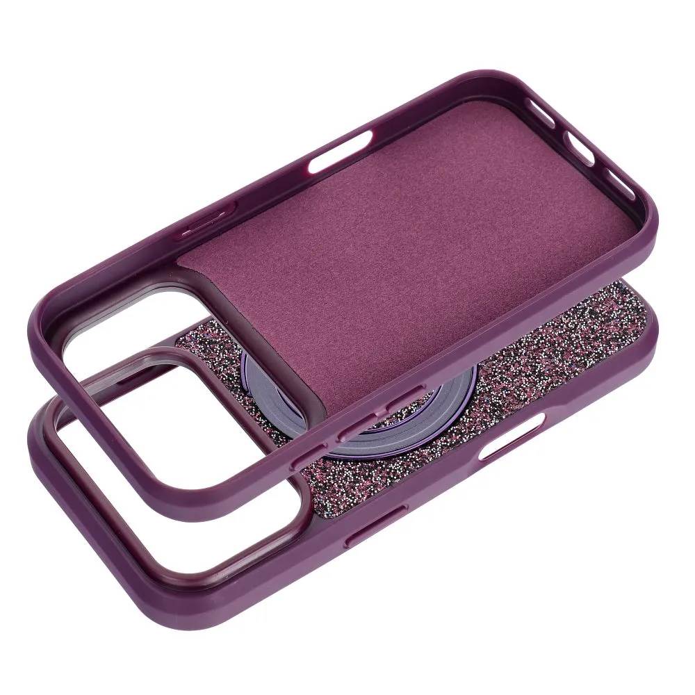 Case for iPhone 11 Quartz Circle Stand Mag Cover dark cherry - Image 2