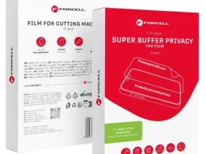 Forcell F-Protect Super Buffer PRIVACY - Anti shock and auto repair TPU film for smart cutting machine 2nd and 3rd gen. 0,255mm 196x125mm (10 pcs/set)